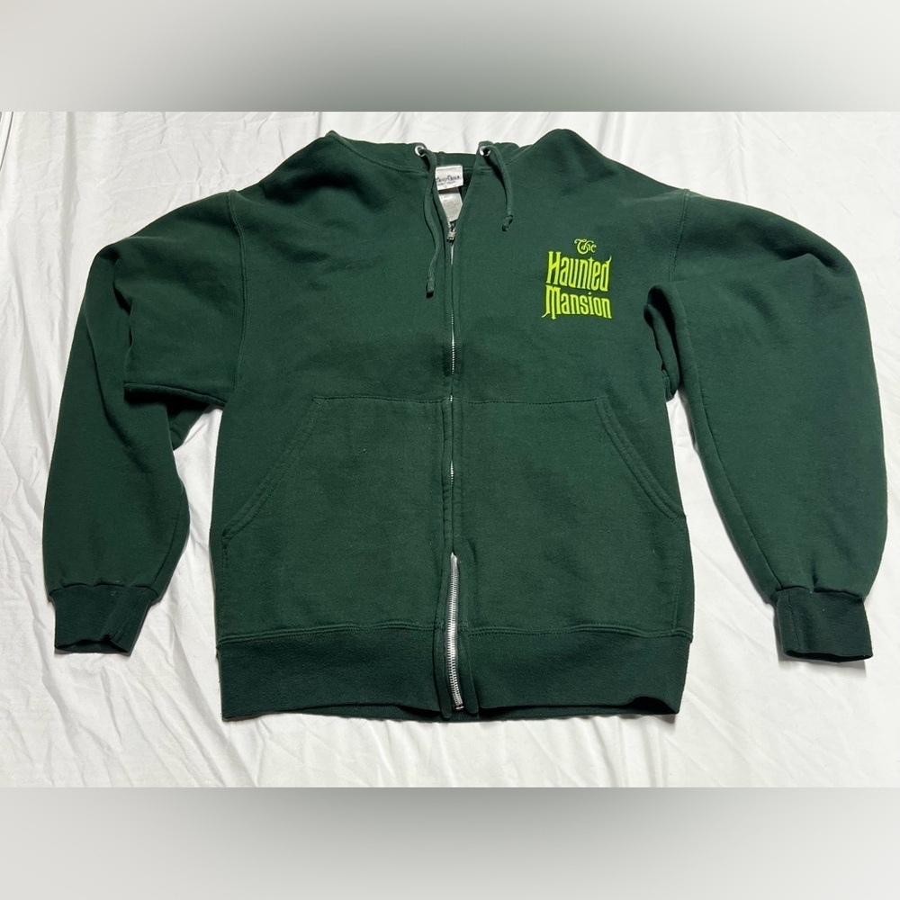 Disney‎ Parks Haunted Mansion Green Zip Up Hoodie and Tee Size S